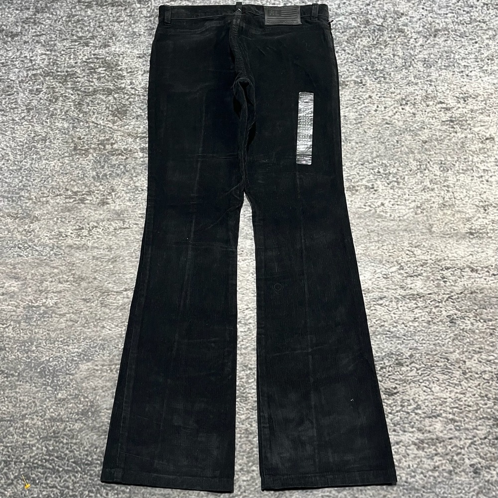 Vintage Polo Jeans Ralph Lauren Corduroy Pants Size 6 (32x32) Black Low Rise Y2K